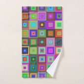 serviette de bain carré arc-en-ciel (Serviette à main)