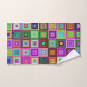 serviette de bain carré arc-en-ciel (Serviette à main)