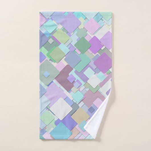 serviette de bain carré pastel (Serviette à main)