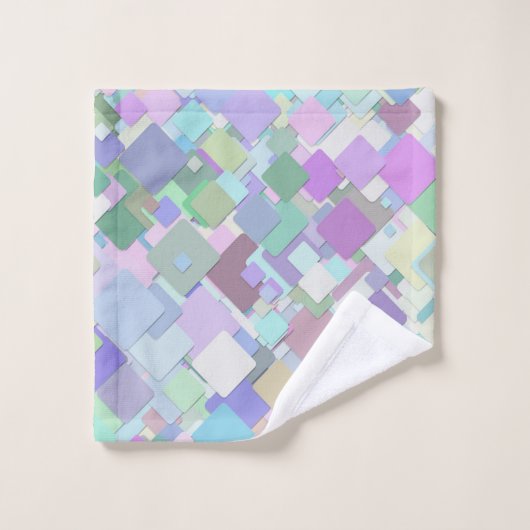 serviette de bain carré pastel (Gant de toilette)