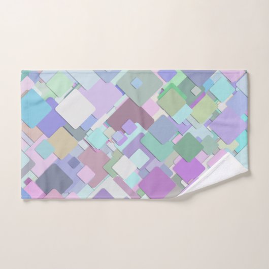 serviette de bain carré pastel (Serviette à main)