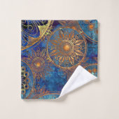 Serviette de bain céleste Ensemble à la main servi (Gant de toilette)