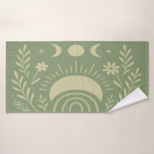 Serviette de bain céleste vert sauge (Serviette de bain)