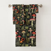 Serviette de bain Champêtre Champignons aux Couleu (En situation)