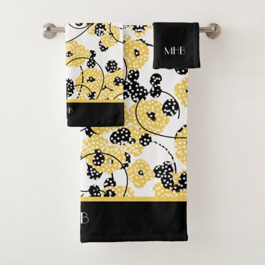 SERVIETTE DE BAIN CHIC SET_COOL, FLORAL/DOTS (En situation)