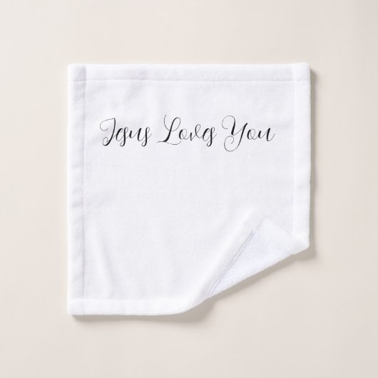 Serviette de bain chrétienne Jésus vous aime (Gant de toilette)