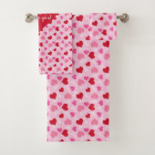 Serviette de bain Cœurs d'amour éternel Cadeau de (En situation)