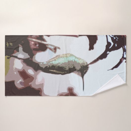 Serviette de bain colibri (Serviette de bain)