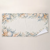Serviette de bain Coquillages des mers côtières bl (Serviette de bain)