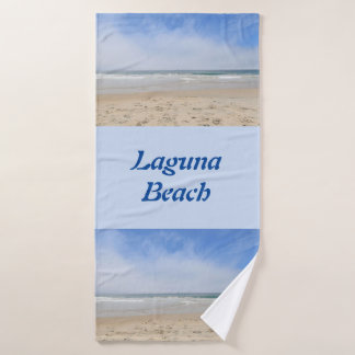 Serviette de bain côtière Laguna Plage Bleu Shades