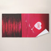 Serviette de bain coucher de soleil mer Amour roma (Serviette de bain)