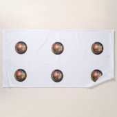 Serviette de bain Coucher de soleil tropical Évasi (Devant)