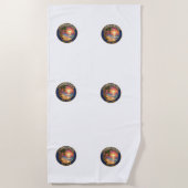 Serviette de bain Coucher de soleil tropical Évasi (Devant)