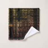 Serviette de bain cyberpunk Code Matrice Numérique (Gant de toilette)