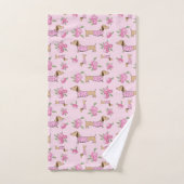 Serviette de bain Dachshund Ensemble Doxie + Peoni (Serviette à main)