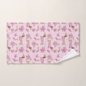 Serviette de bain Dachshund Ensemble Doxie + Peoni (Serviette à main)