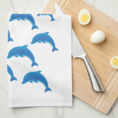 Serviette de bain dauphins sertie par les diamants (Quart Plié)