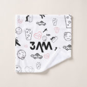 Serviette de bain de 3h00 | Doodart exceptionnel (Gant de toilette)
