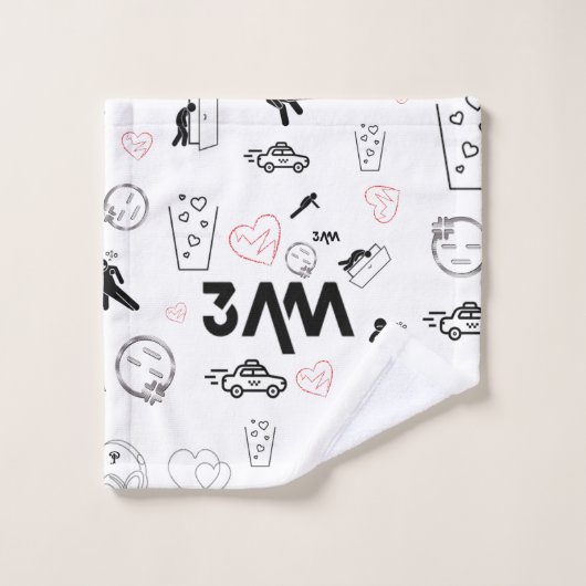 Serviette de bain de 3h00 | Doodart exceptionnel (Gant de toilette)