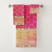 Serviette De Bain De Bain Rose Chaud (En situation)