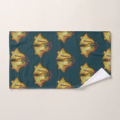 Serviette de bain de cloches de Noël verte (Serviette à main)