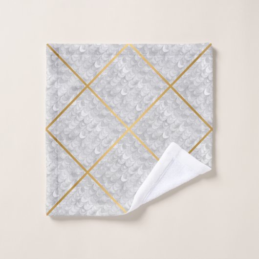 SERVIETTE DE BAIN DE CONCEPTION BLANCHE ET NOIRE M (Gant de toilette)