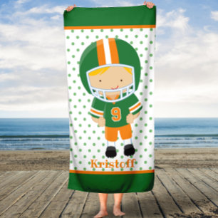 Serviette de bain de football sportif pour enfant 