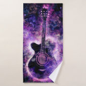 Serviette de bain de guitare romantique (Serviette de bain)