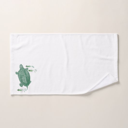 Serviette de bain de la tortue verte (Serviette à main)