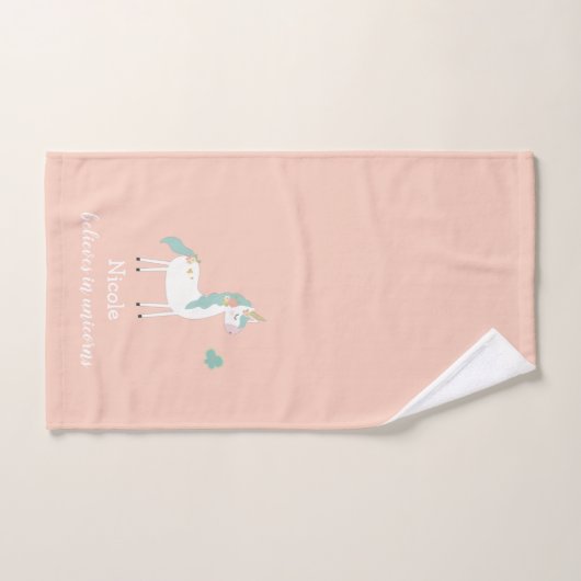 Serviette de bain de licorne de parties (Serviette à main)