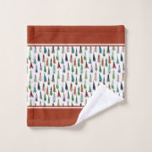 Serviette de bain de Noël arbres (Gant de toilette)