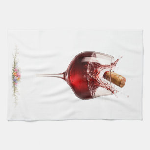 Serviette de bain Éclaboussure de Verre à Vin de L