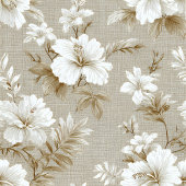 Serviette de bain élégante Fleurs blanches Couleur
