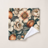 Serviette de bain élégante Fleurs d'automne Sage C (Gant de toilette)
