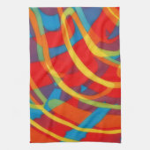 Serviette de bain en art abstrait avec des vibrati (Vertical)