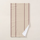 Serviette De Bain En Bande Beige (Serviette à main)