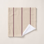 Serviette De Bain En Bande Beige (Gant de toilette)