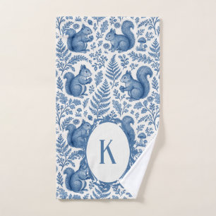Serviette de bain en bois de cerf bleu Monogram Ch