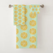 Serviette de bain en citron vert jaune (En situation)