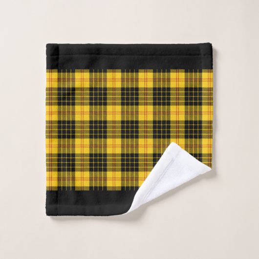 Serviette de bain en Citrus Jaune et Noir (Gant de toilette)