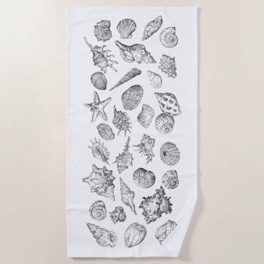 Serviette de bain en coquillages (Devant)