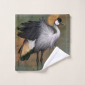 Serviette de bain en grise couronnée (Gant de toilette)