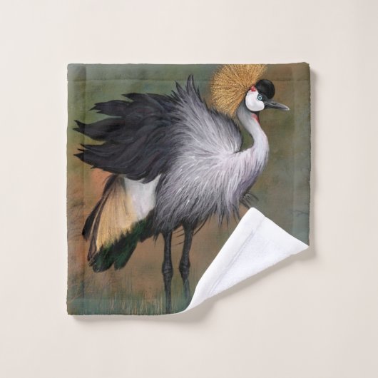 Serviette de bain en grise couronnée (Gant de toilette)