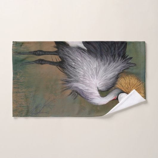 Serviette de bain en grise couronnée (Serviette à main)