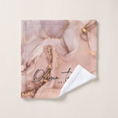 Serviette de bain en marbre d'or élégant et doux (Gant de toilette)