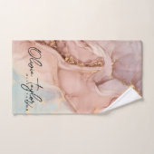 Serviette de bain en marbre d'or élégant et doux (Serviette à main)