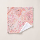 Serviette de bain en marbre rose beige gris (Gant de toilette)