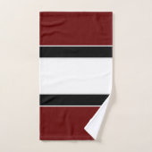 Serviette de bain en marron moderne Gras rayé (Serviette à main)