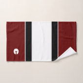 Serviette de bain en marron moderne Gras rayé (Serviette à main)