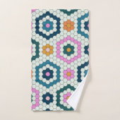 Serviette de bain en nid d'abeille géométrique hex (Serviette à main)